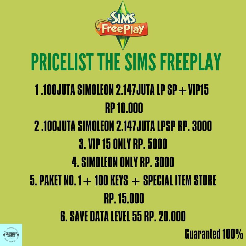 Jual THE SIMS FREEPLAY ONLINE STORE SPECIAL PACK - Kota Semarang - R_game  Store