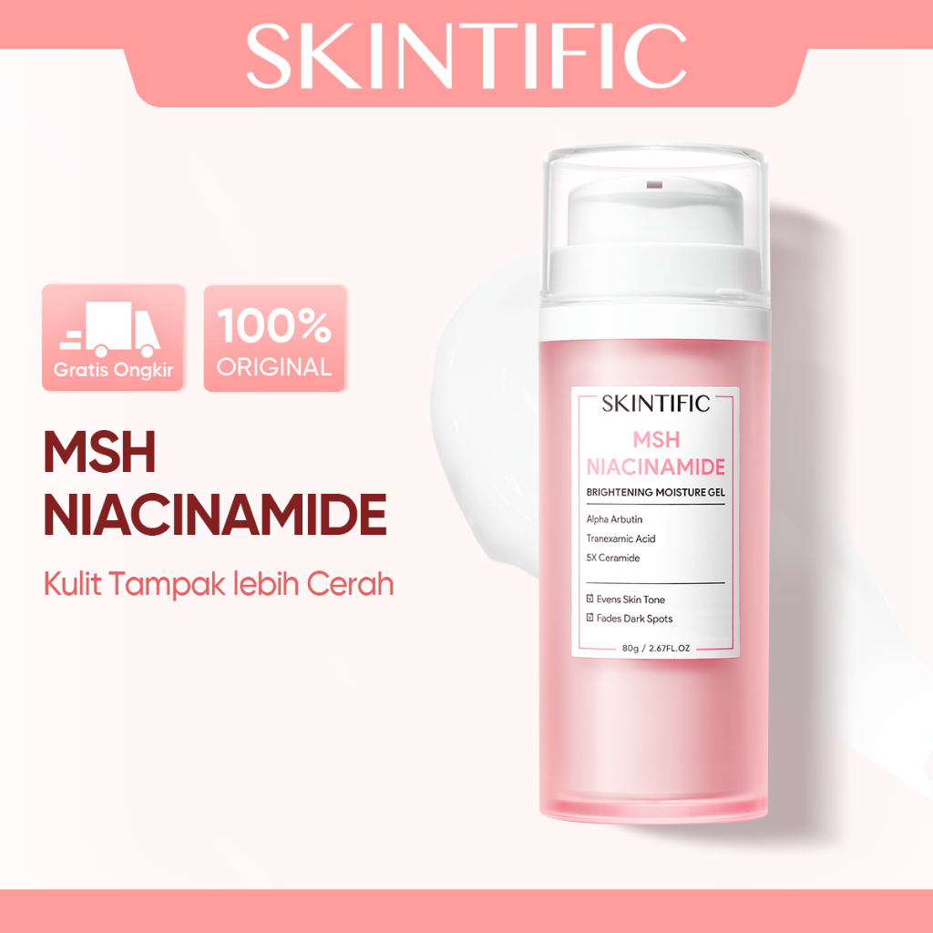 [BPOM 100% Ori] [BIG SIZE] SKINTIFIC MSH Niacinamide Brightening Moisture Gel 80g Niacinamide Moisturizer Skintific Moisturizer pelembab yang mencerahkan pelembab wajah Skintific MSH Moisturizer Cream