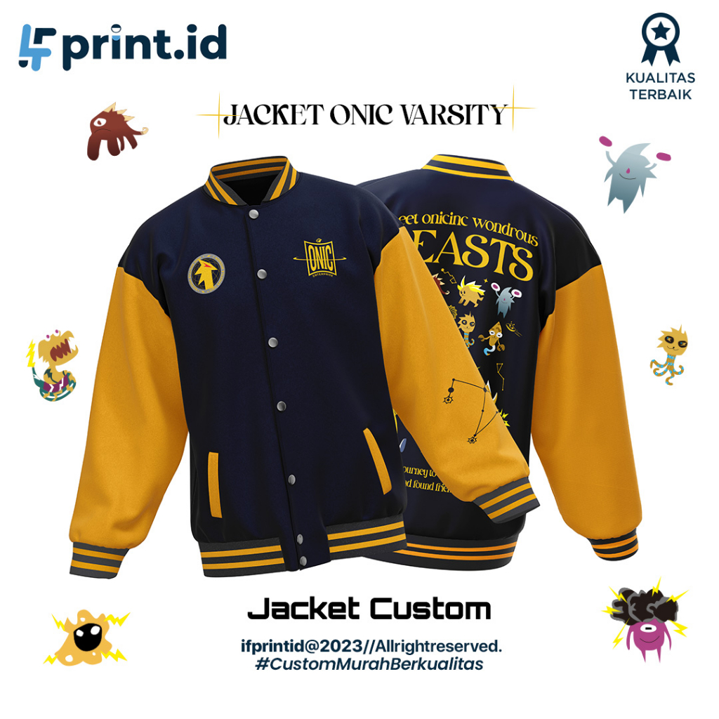 Jual Jaket Varsity Custom Onic Esport 2023 Mpl Season 11 Oversize