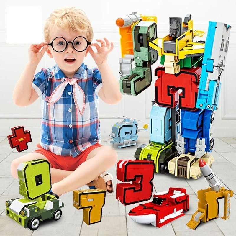 Jual Mainan Anak Mech Man - Mainan Angka 0-9 Berubah jadi Robot SUPER ...