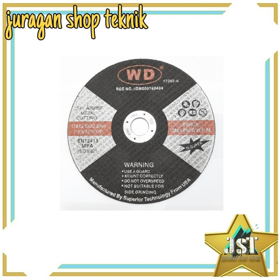 Jual WD Cutting Wheel 7 Inch / WD Batu Potong 7 x 2.5 MM Shopee Indonesia