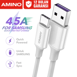 AMINO Untuk Samsung Kabel Data 4.5A Type C Cable USB C Kabel Fast Charging Quick Charger 1M SU45