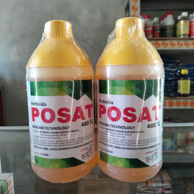 Jual POSAT 480 SL 1 Liter Herbisida Pembasmi Rumput Mati Tuntas Sampai ...
