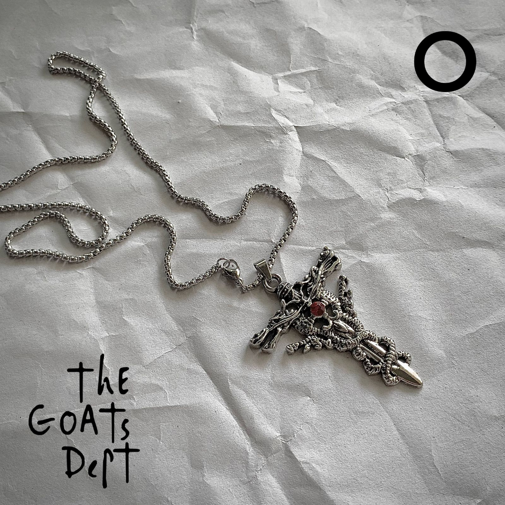 Illuminati cross necklace