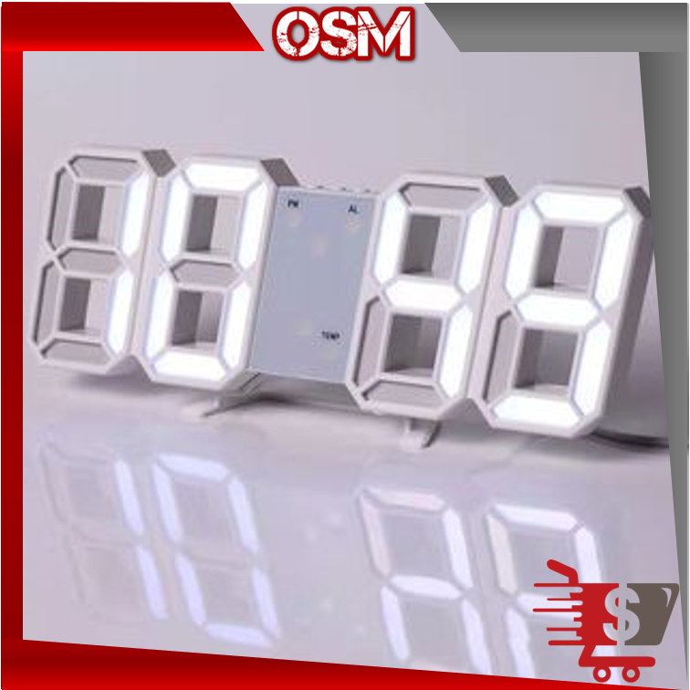 Jual OSM - J5414 Jam Meja LED 3D / Jam Dinding Digital / Jam Dekorasi ...