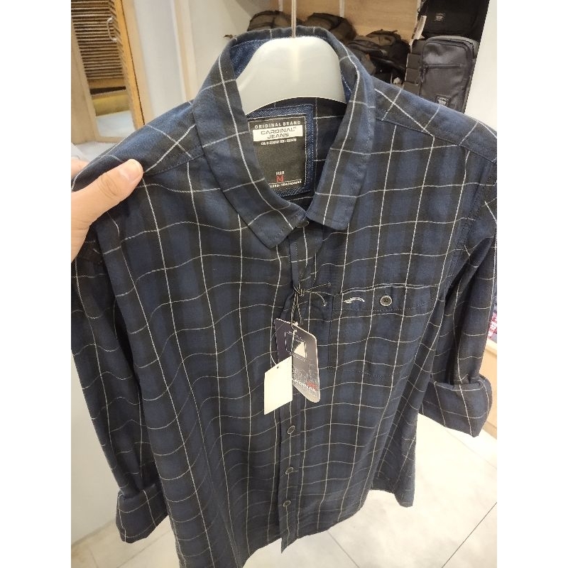Cardinal Jeans Plaid Print Kemeja Pria main image 1