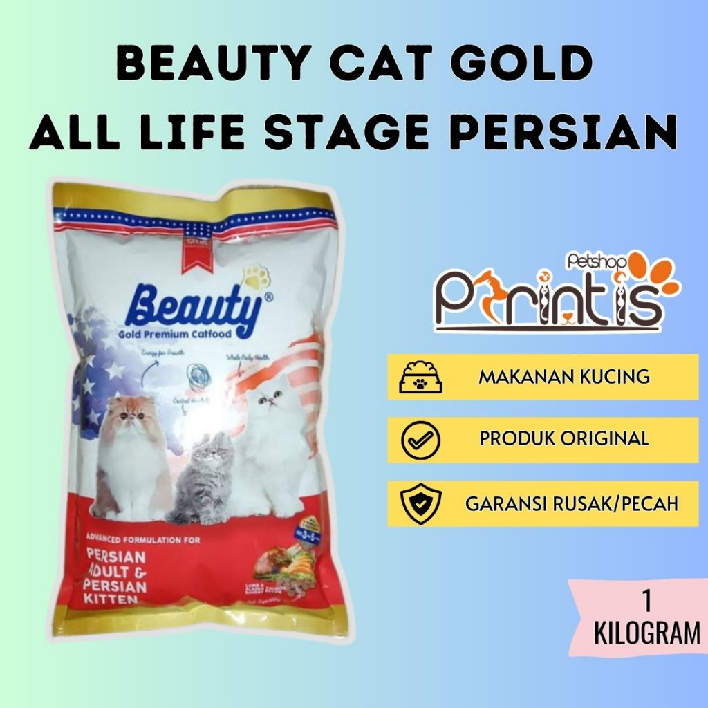 Jual Makanan Kering Kucing Beauty Gold Persian All Life Stage Cat Dry ...