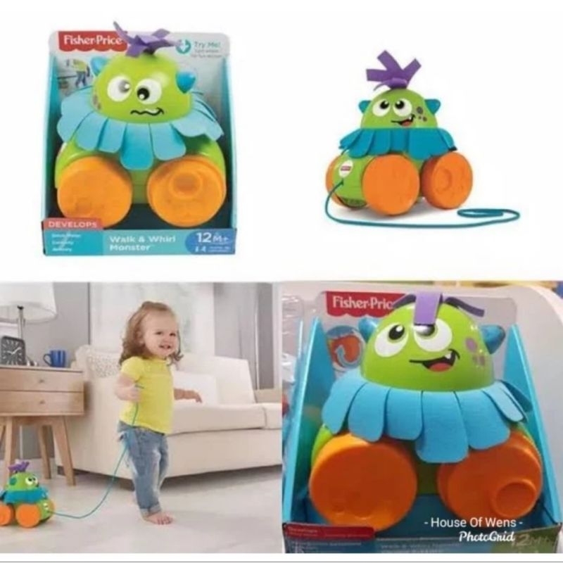 Fisher price walk and cheap whirl monster