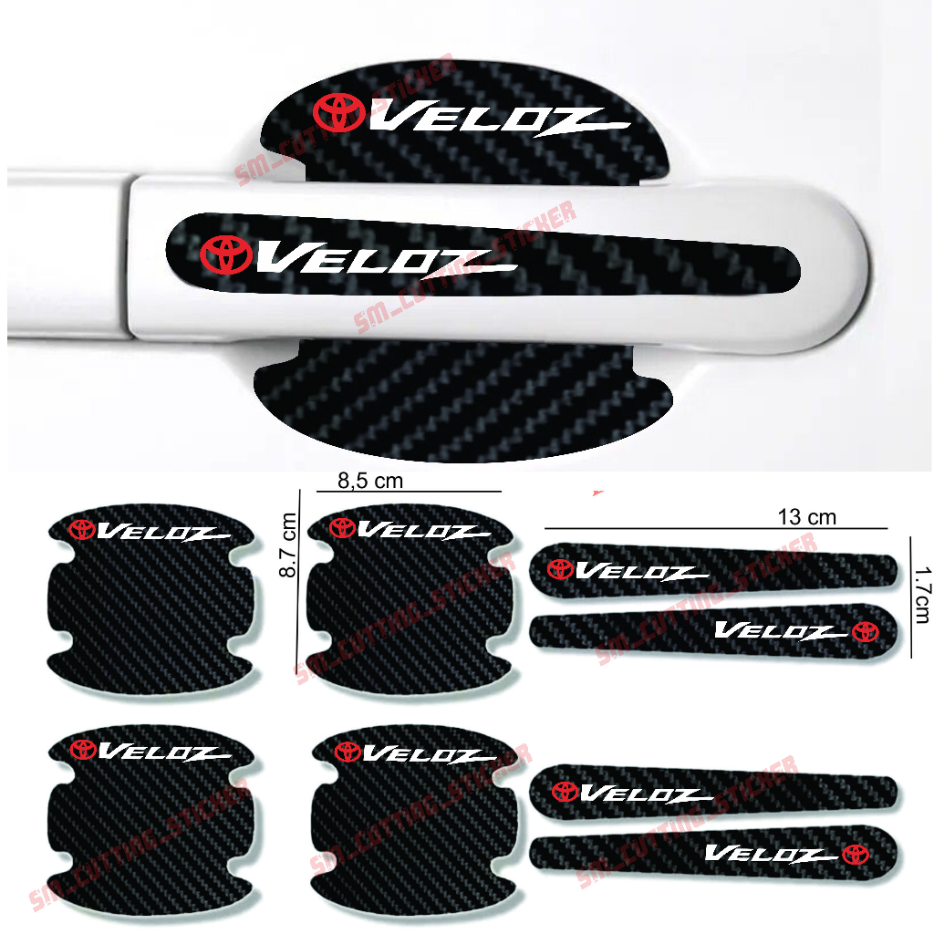Jual STICKER CARBON 3D PELINDUNG HANDLE PINTU MOBIL VELOZ PROMO TERBARU ...