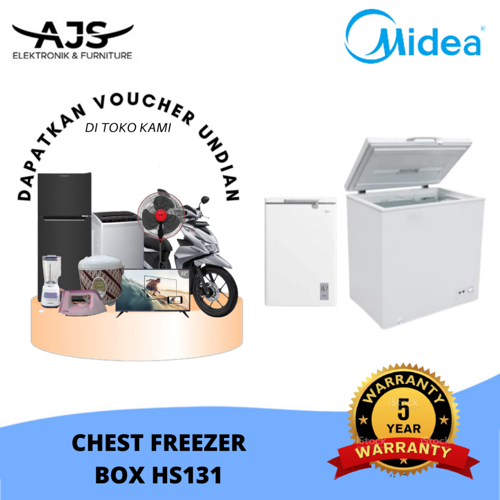 Jual Midea Chest Freezer 100L HS131CN K / HS 131 CNK Shopee Indonesia