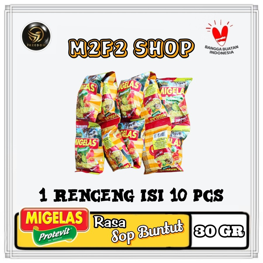 Jual Migelas Protevit Mie Gelas Seduh Kuah Rasa Sop Buntut Sachet 30