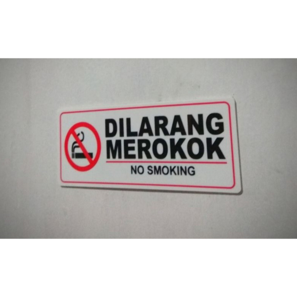 Jual SIGN AKRILIK K3 RAMBU SAFETY KAWASAN DILARANG MEROKOK | Shopee ...