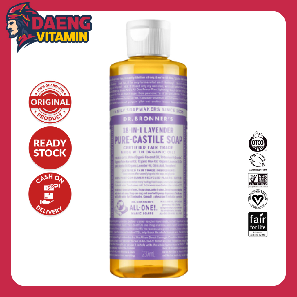 Jual Dr Bronners Bronner Pure Castile Liquid Soap Sabun Cair Organik ...