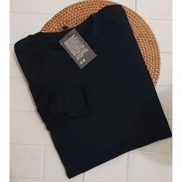Kaos Wanita Semi Cruwneck Oval RIB Premium Waffel