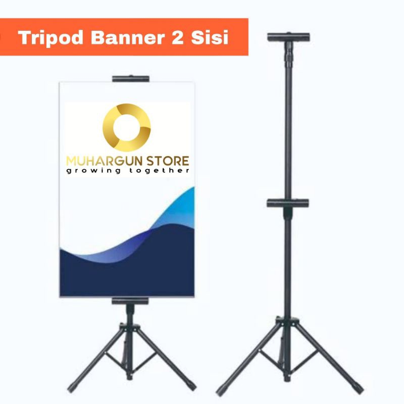 Jual Tripod Banner Standing Banner Stand Banner Rangka Tripod Banner 2 Sisi Display 6038