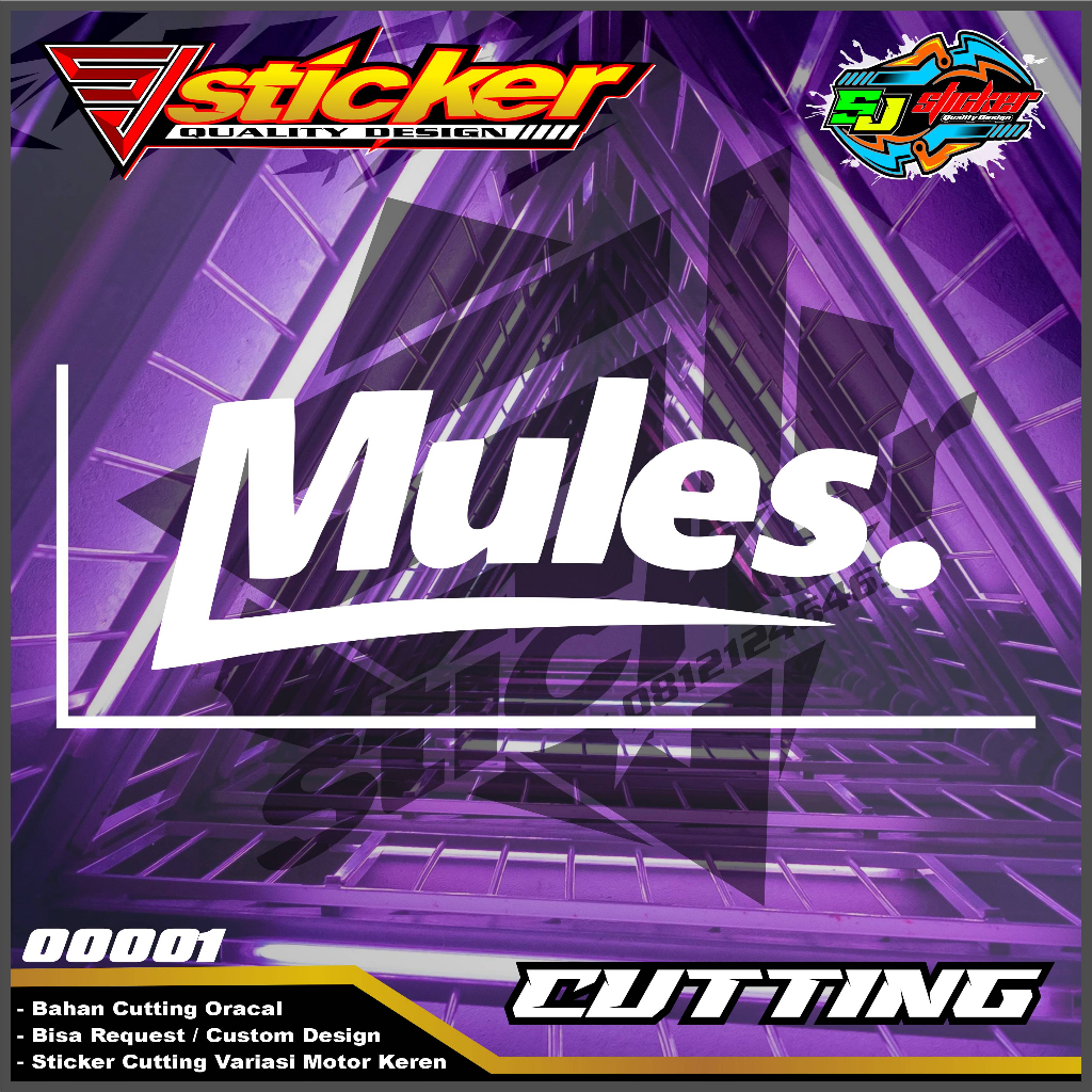 Jual 00001 MURAH LEBAY CUTTING STICKER "MULES" VIRAL NEW Shopee Indonesia