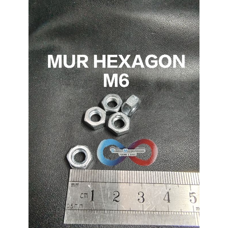 Jual Mur Hexagon Putih M6 Per 1 pcs | Shopee Indonesia