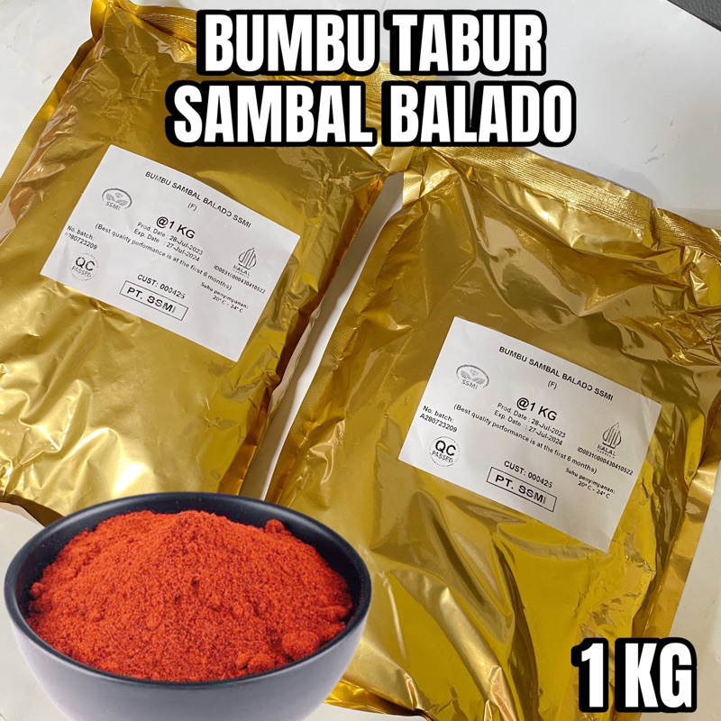 Jual BUMBU TABUR SAMBAL BALADO BUBUK BALADO SSMI 1 KG | Shopee Indonesia