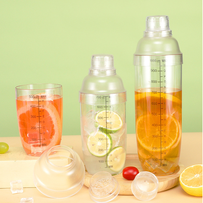 Jual Shaker Botol Plastik Pengocok Minuman Cocktail 300ml 500ml 700ml ...