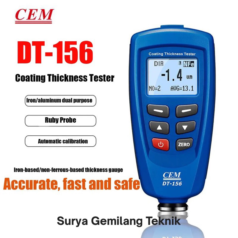 Jual Paint Thickness Gauge DT156 Coating CEM Instruments Meter Tester