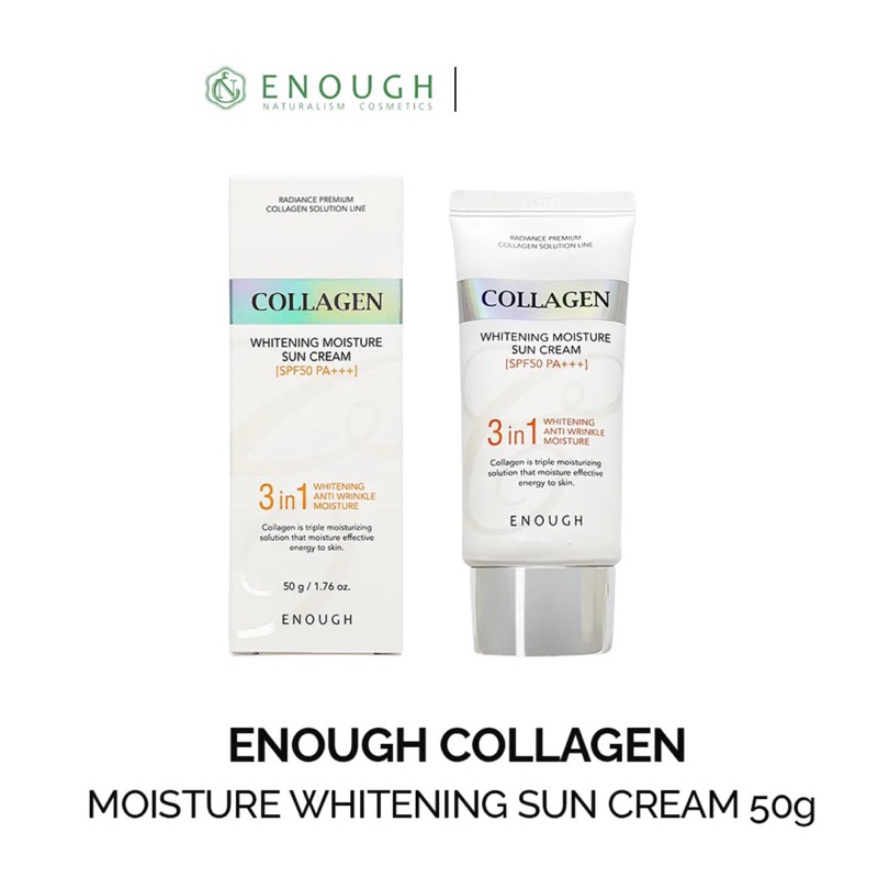 Jual ENOUGH Collagen Whitening Moisture Sun Cream SPF50 PA+++ | 50 gr ...