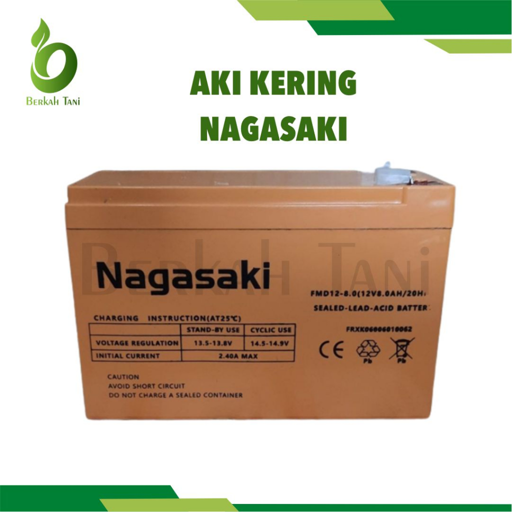 Jual Baterai Kering Tangki Sprayer Elektrik Nagasaki V Ah Aki Ups