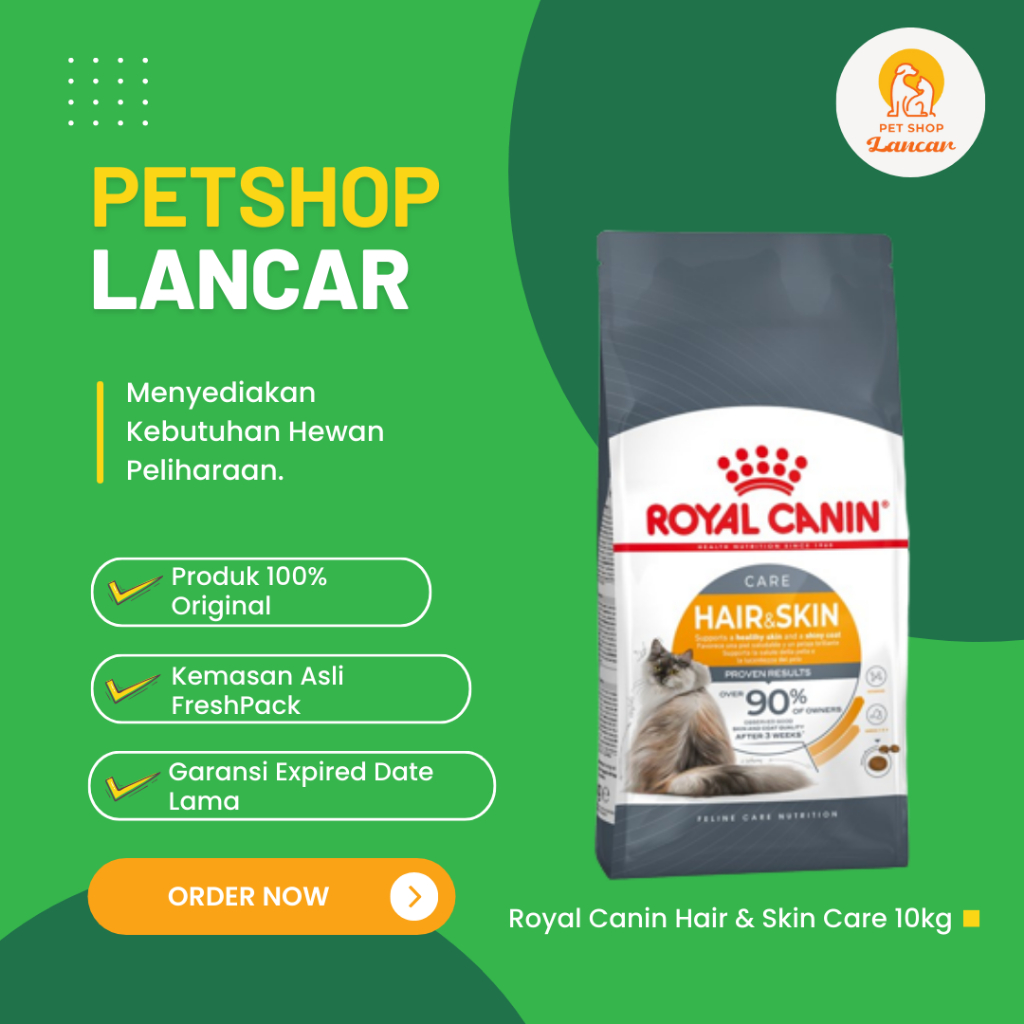 Royal canin hair on sale & skin care 10kg