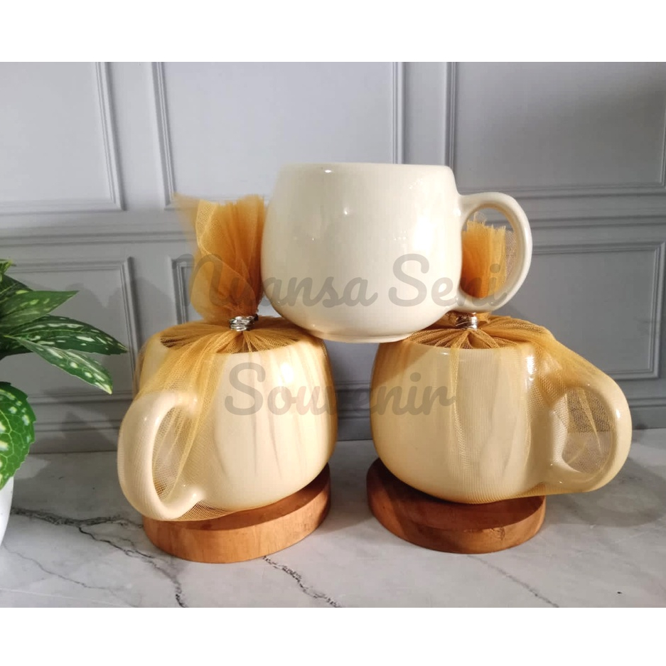 Jual Souvenir Gelas Mug Donut Cangkir Keramik Mug Gagang Minum Porselen