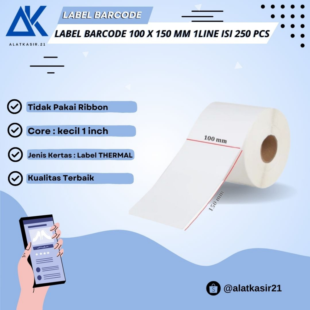 Jual Label Sticker Thermal Barcode X X Pcs Roll Shopee Indonesia