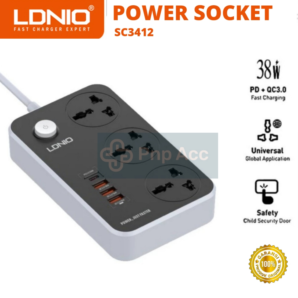 Jual LDNIO Colokan Listrik Power Socket SC3412 SC3604 SE3631 Stop ...