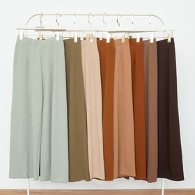Rose Basic Cullote Premium CF1797 By SONIA Kulot Highwaist Basic Panjang Karet