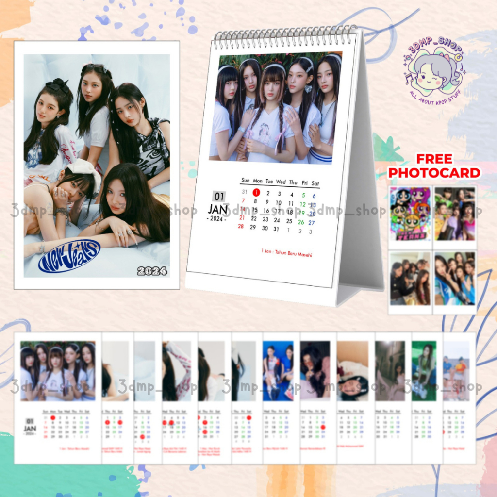 Jual KALENDER DUDUK 2024 NEW JEANS Shopee Indonesia