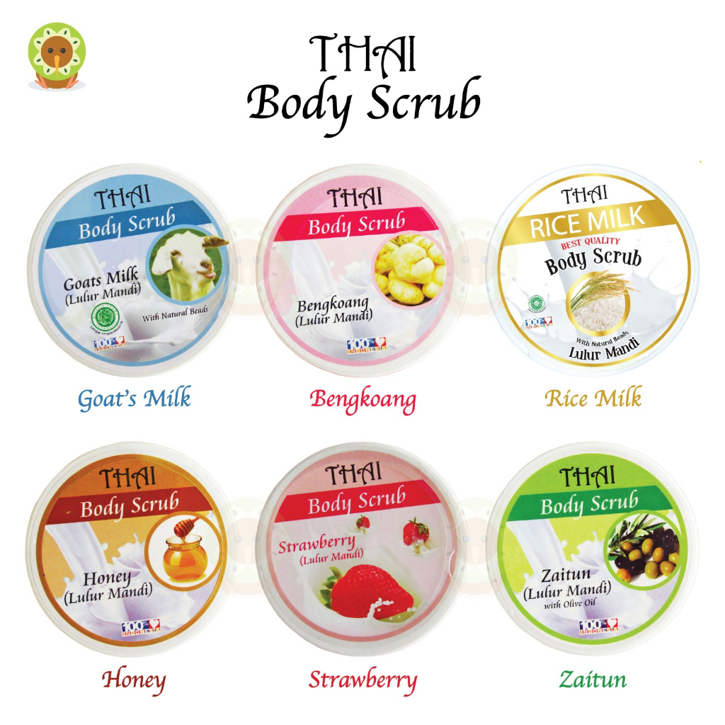Jual THAI BODY SCRUB 200GR ORIGINAL BPOM LULUR MANDI GOAT'S MILK