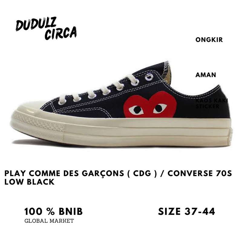 Cdg converse half on sale sizes