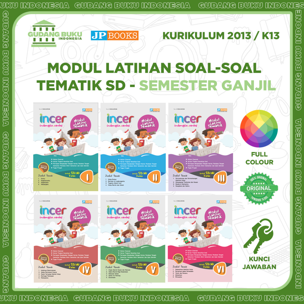 Jual Buku Siswa Sekolah Modul Latihan Tematik Incer Sd Semester Ganjil