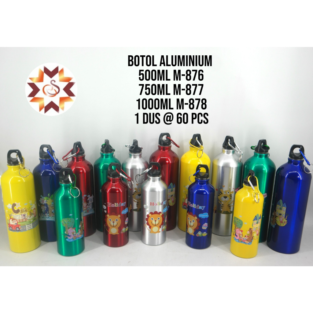Jual Botol Alumunium Karakter 500ML/ Botol Karabiner/ Botol Sport ...