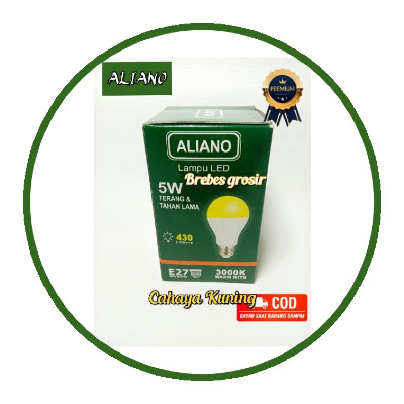 Jual ALIANO LAMPU LED 5W ADA DUS CAHAYA KUNING | Shopee Indonesia