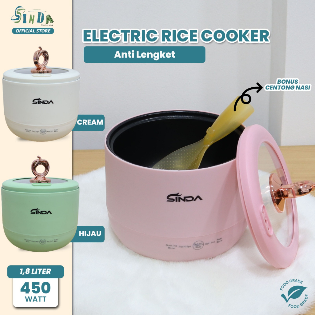 Jual Sinda Magic Com Mini Rice Cooker Listrik 1.8Liter Multifungsi