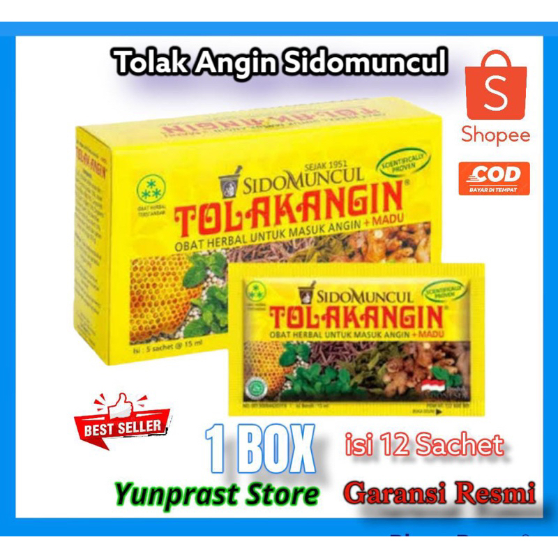 Jual Tolak Angin Sidomuncul Cair Plus Madu 1 Box Isi 12 Sachet Shopee