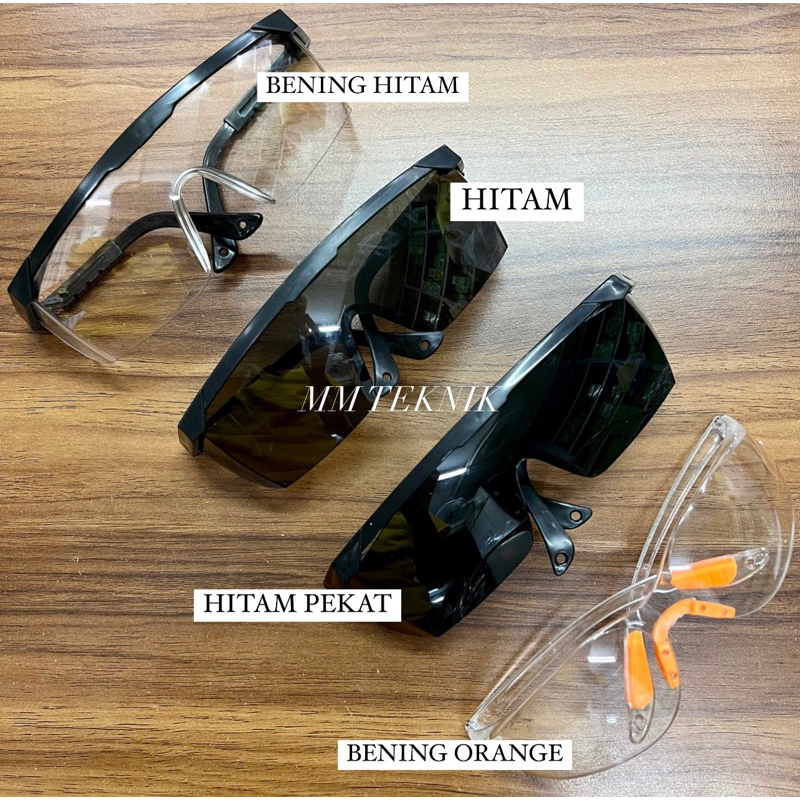 Jual Kacamata Las Hitam And Bening Kacamata Safety Grenda Gerinda Black And Clear Shopee Indonesia 3454