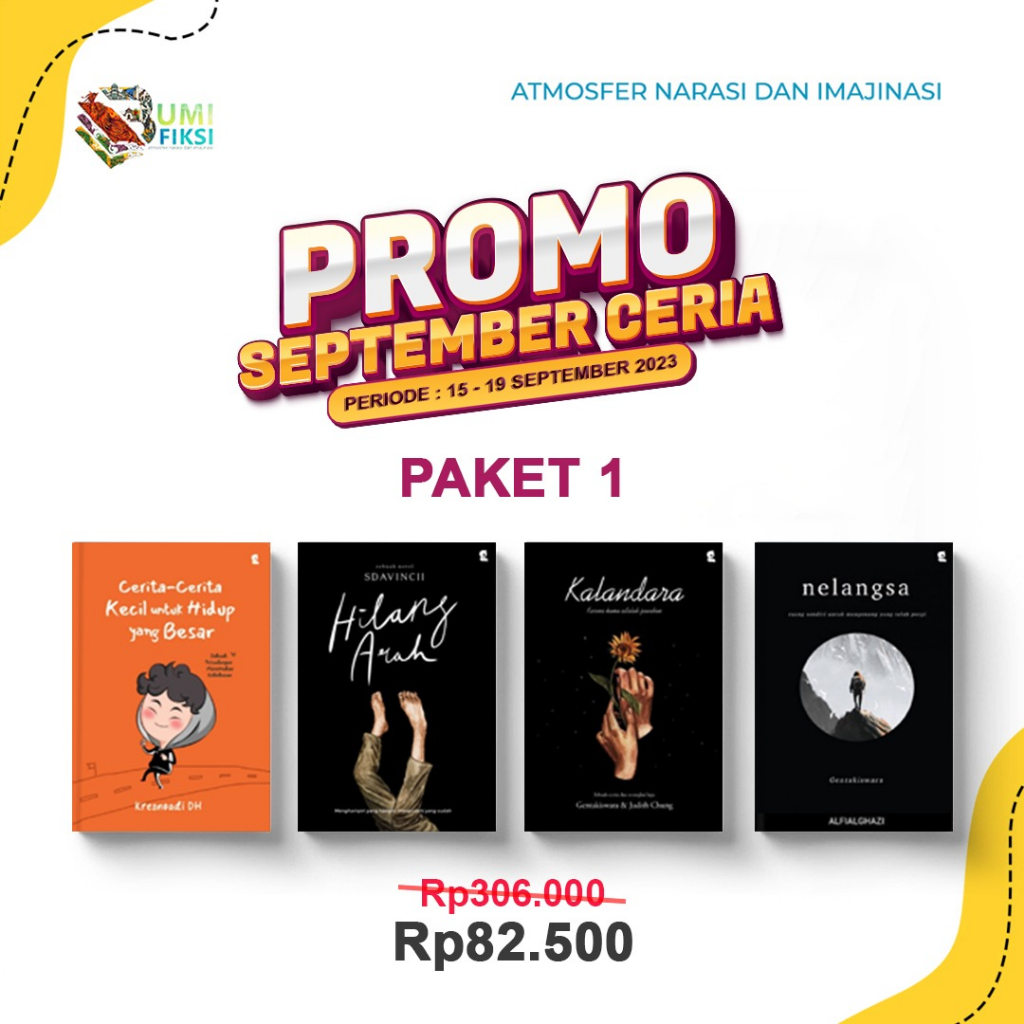 Jual Promo September Ceria Buku Novel Bumifiksi (15 - 19 September 2023