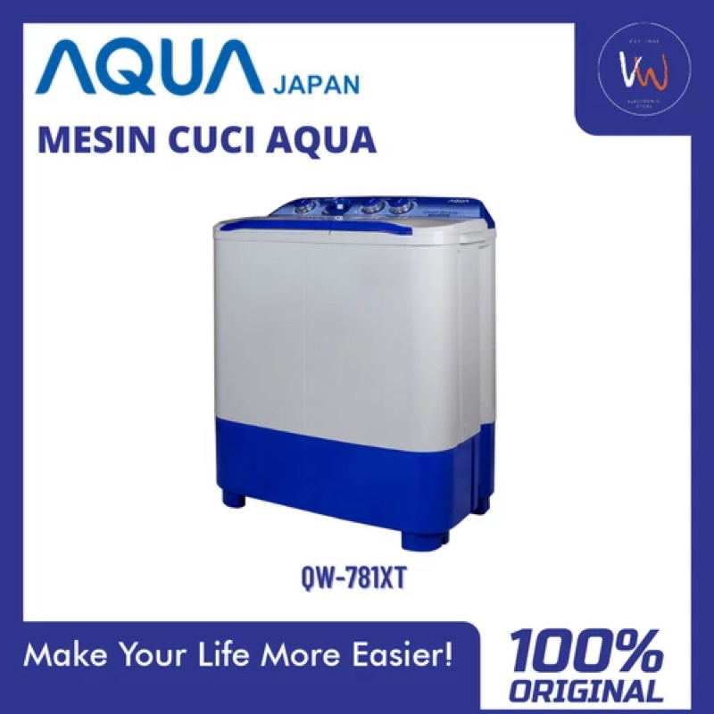 Jual Mesin Cuci Aqua QW-781XT / Mesin Cuci 2 Tabung 7kg | Shopee Indonesia