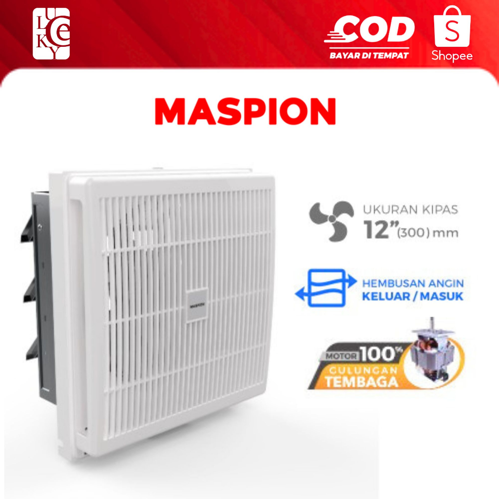 Jual Exhaust Fan Dinding Inch Maspion Mv Nex Watt Body Steel Sheet Shopee Indonesia