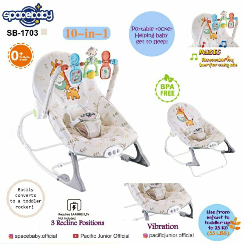 【ｉｄ】 Jual [FREE BUBBLE] Bouncer Bayi Bebe Smart Space Baby 10in1