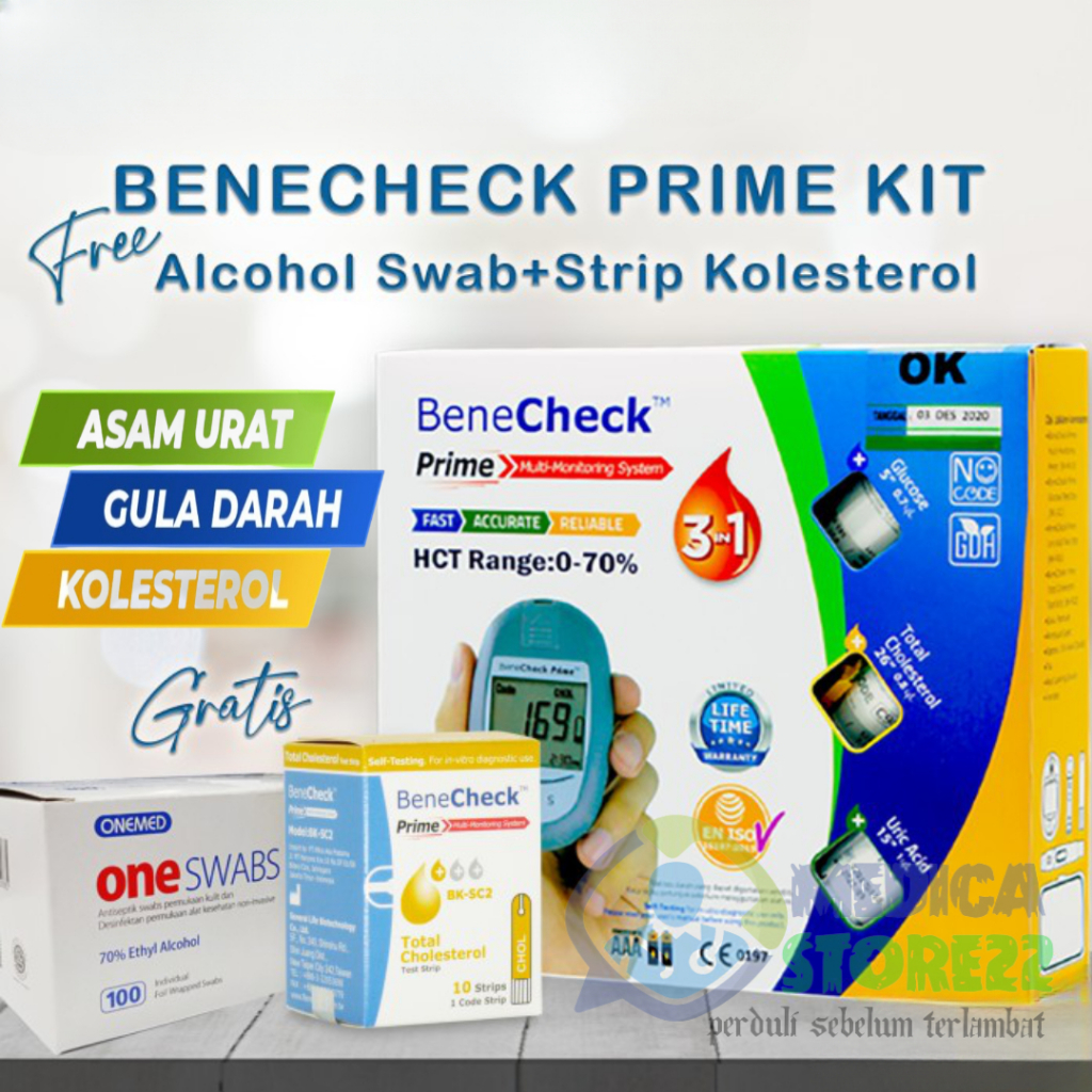 Jual Benecheck Prime KIT - Alat Multi Parameter 3 In 1 FREE Strip ...