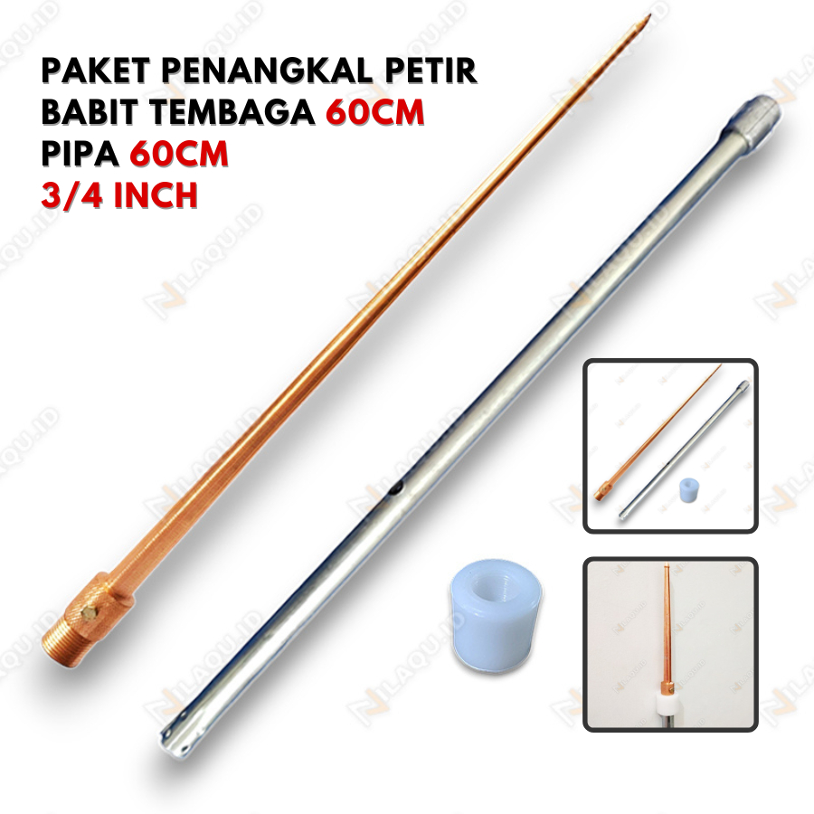 Jual Paket Lengkap Splitzen Anti Petir 2 Tombak Penangkal Petir 60 cm ...