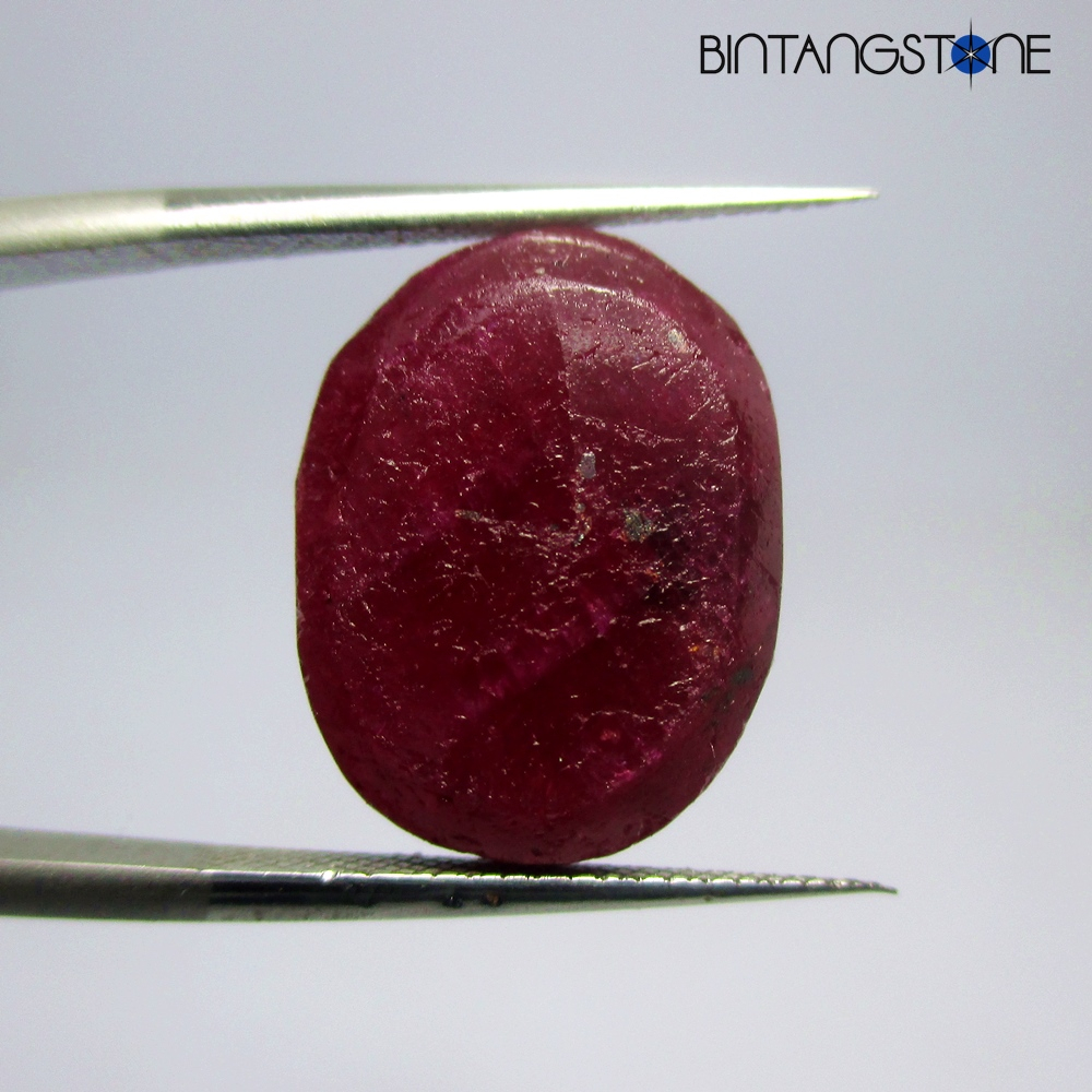 Jual Blood Red Ruby Songea Tanzania 19.70 Ct Batu Merah Delima Cutting ...