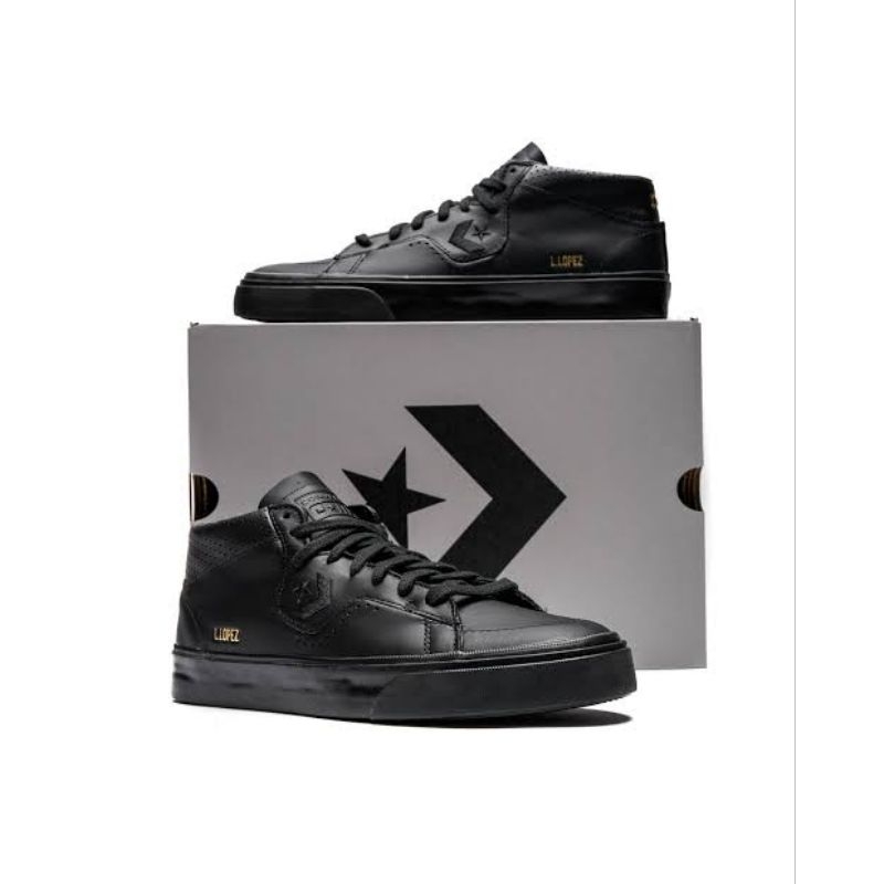Jual ORIGINAL Converse Cons Louie Lopez Pro Mono Leather Black/Black