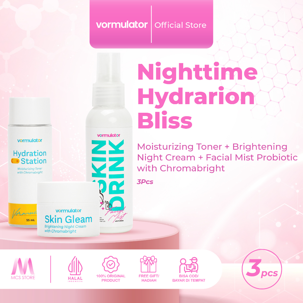 Jual MCS Store - Hydration Station Toner Skin Gleam Night Cream dan ...