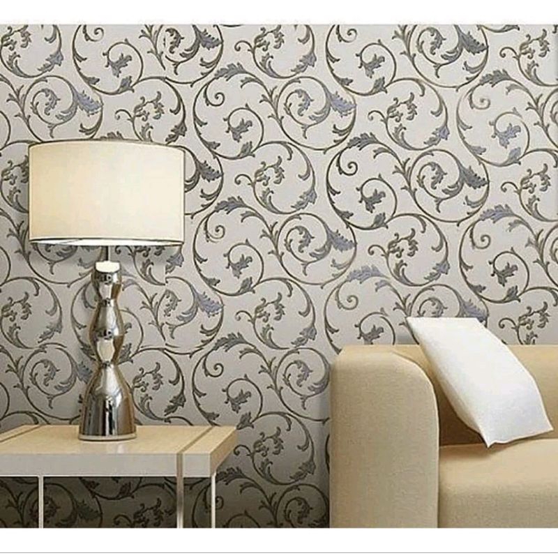 Jual Wallpaper Dinding Batik Gold Bunga Wallpaper Dinding Motif Batik Wallpaper Kamar Tidur 0774